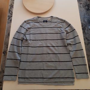 Levi’s Made & Crafted Boucle Sweater Navy Light Blue Stripe Medium